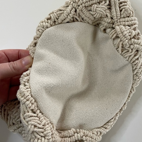 NWT Urban Outfitters Macramé Rattan Catch-All Basket- Small - Picture 6 of 12